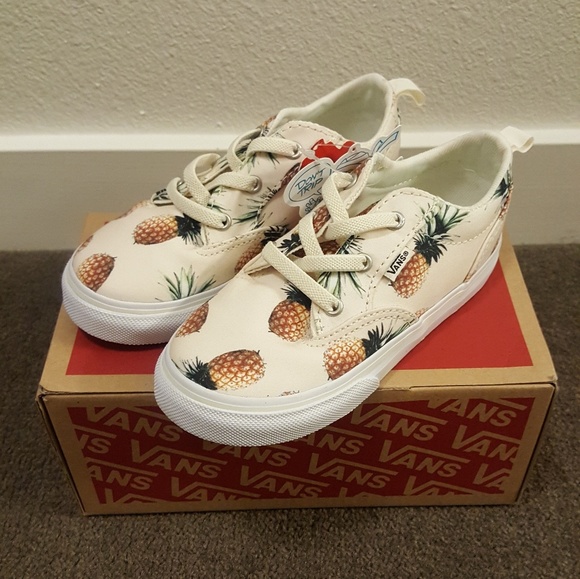 pineapple checkerboard vans